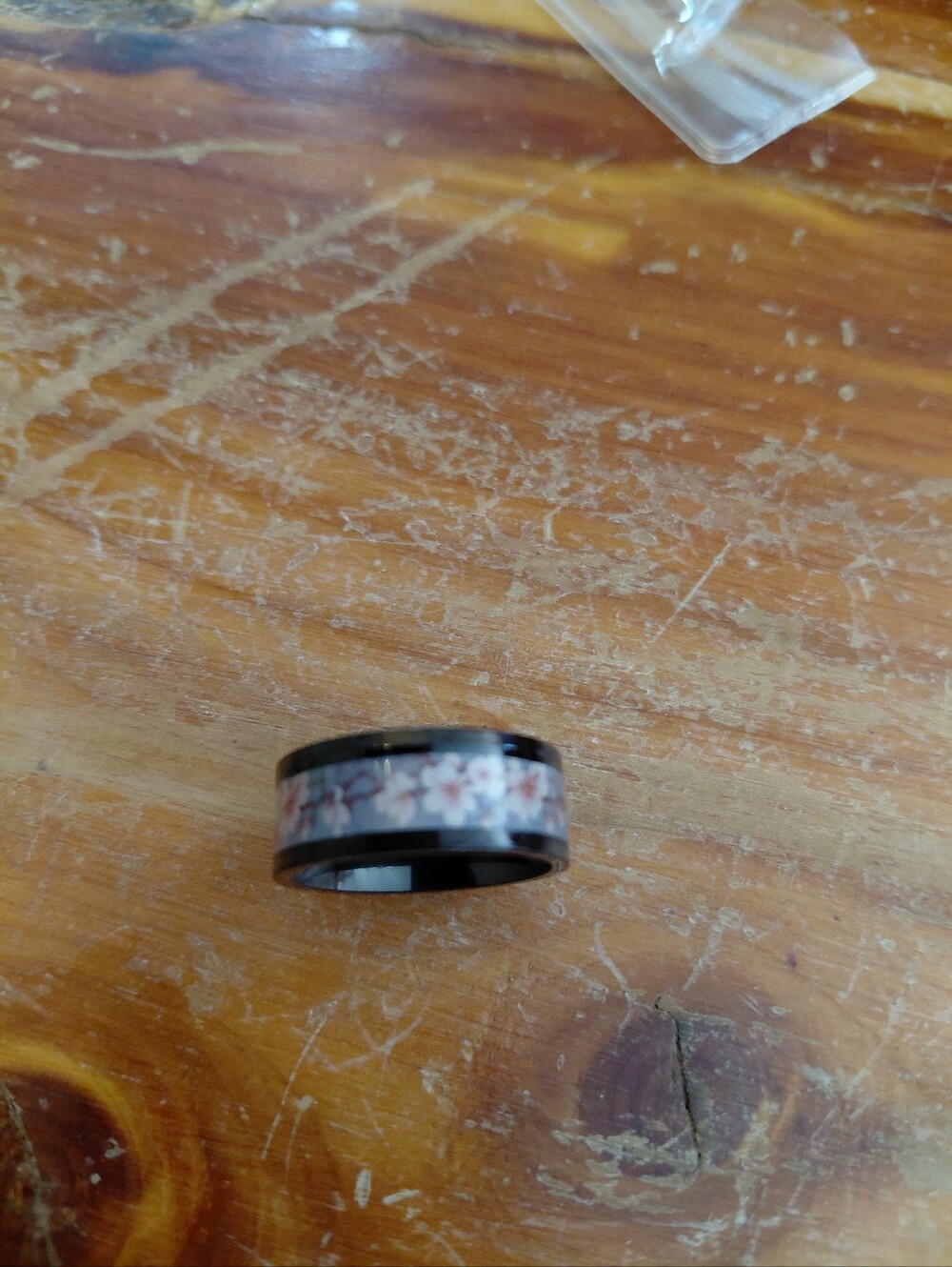 New Sundance Black Stainless Steel "LILLIES IN THE FIELD" Ring Size 7